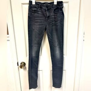 Express distressed black legging